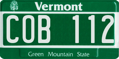 VT license plate COB112