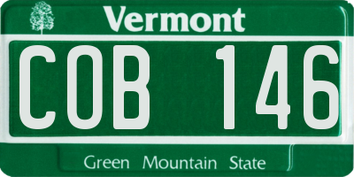 VT license plate COB146