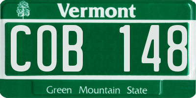 VT license plate COB148