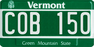 VT license plate COB150