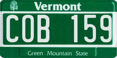 VT license plate COB159