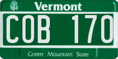 VT license plate COB170