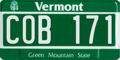 VT license plate COB171