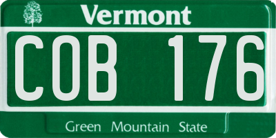 VT license plate COB176