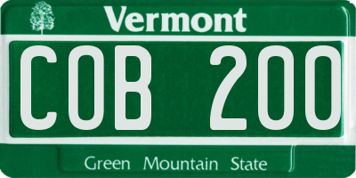 VT license plate COB200