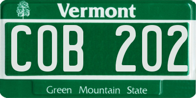 VT license plate COB202