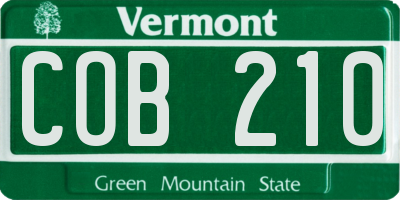 VT license plate COB210