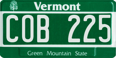 VT license plate COB225