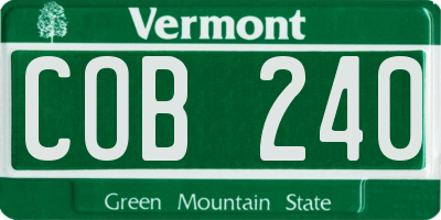 VT license plate COB240