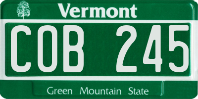 VT license plate COB245
