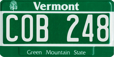 VT license plate COB248