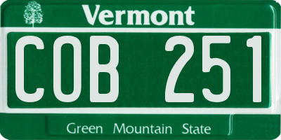 VT license plate COB251