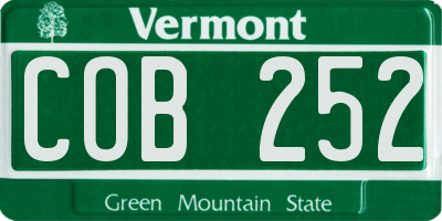 VT license plate COB252