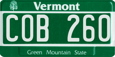 VT license plate COB260