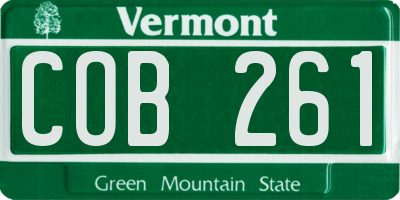 VT license plate COB261