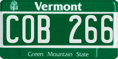 VT license plate COB266
