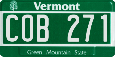 VT license plate COB271
