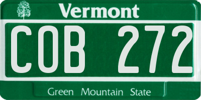 VT license plate COB272