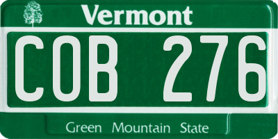 VT license plate COB276