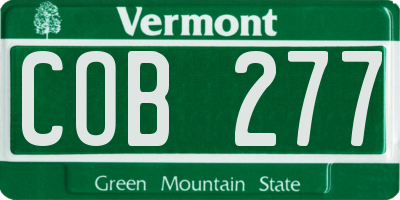 VT license plate COB277