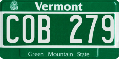 VT license plate COB279