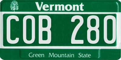 VT license plate COB280