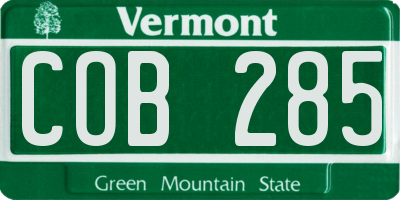 VT license plate COB285