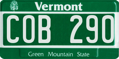 VT license plate COB290