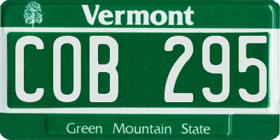 VT license plate COB295