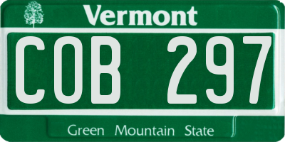 VT license plate COB297
