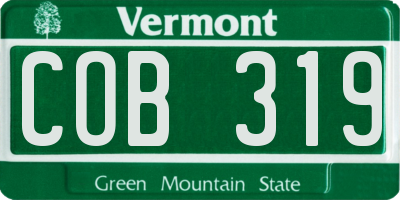 VT license plate COB319