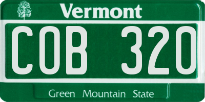VT license plate COB320