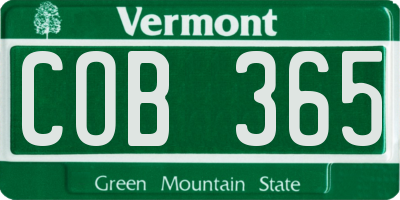 VT license plate COB365