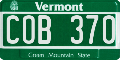 VT license plate COB370