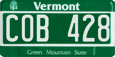 VT license plate COB428