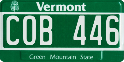 VT license plate COB446