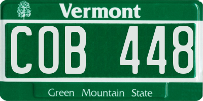 VT license plate COB448