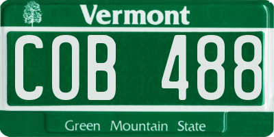 VT license plate COB488