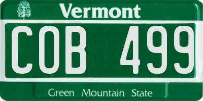 VT license plate COB499