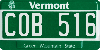 VT license plate COB516