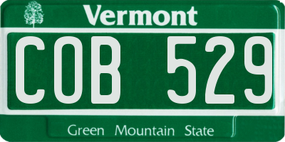 VT license plate COB529