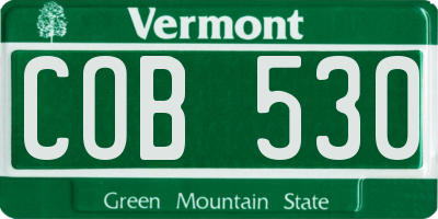 VT license plate COB530
