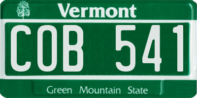 VT license plate COB541