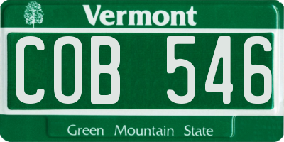 VT license plate COB546