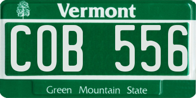 VT license plate COB556