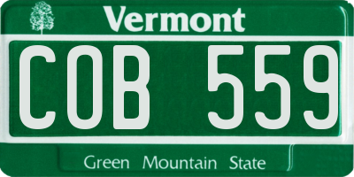 VT license plate COB559