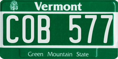 VT license plate COB577