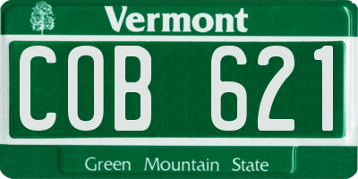 VT license plate COB621