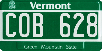 VT license plate COB628