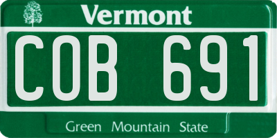 VT license plate COB691